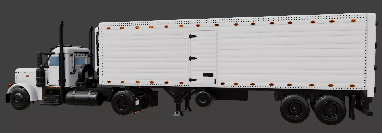 PETERBILT refrigerated semi-trailer 3D print model_3