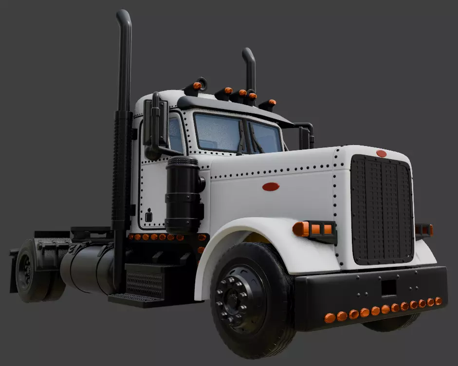 PETERBILT refrigerated semi-trailer 3D print model_6
