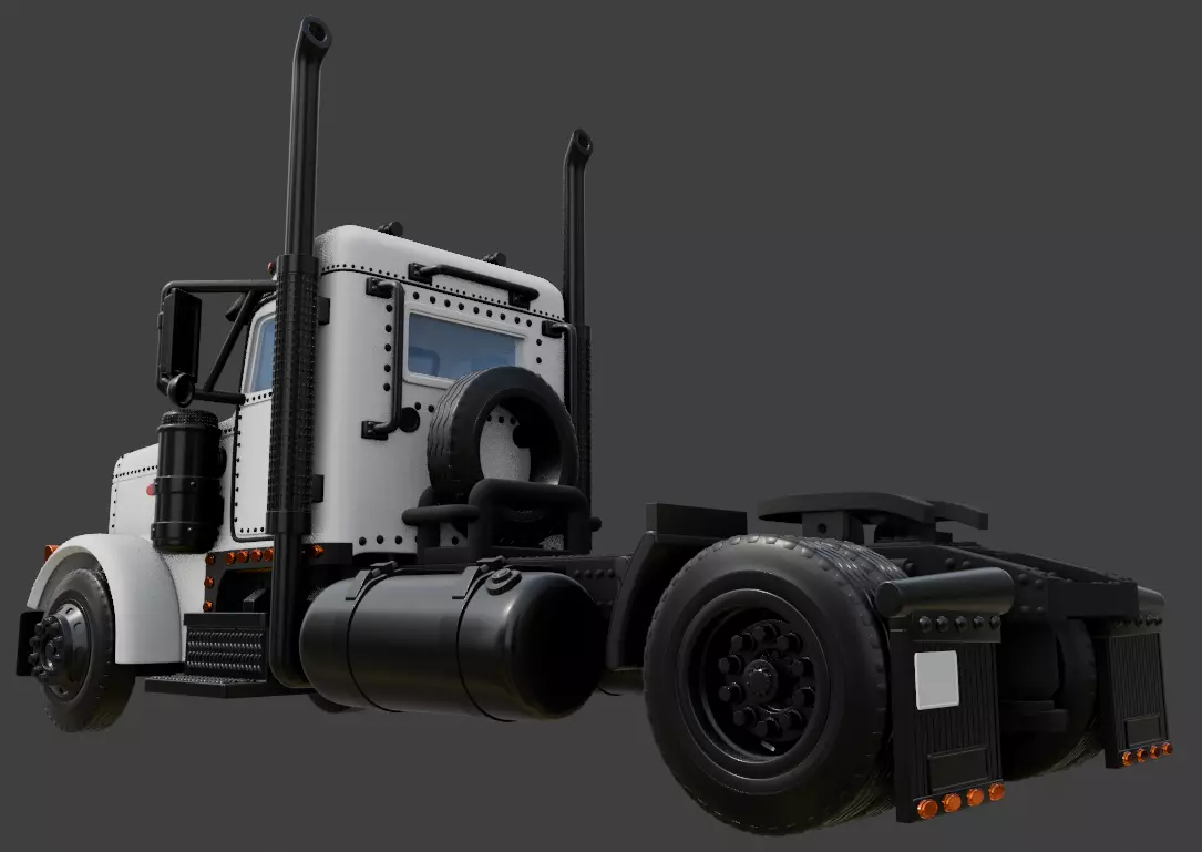 PETERBILT refrigerated semi-trailer 3D print model_9