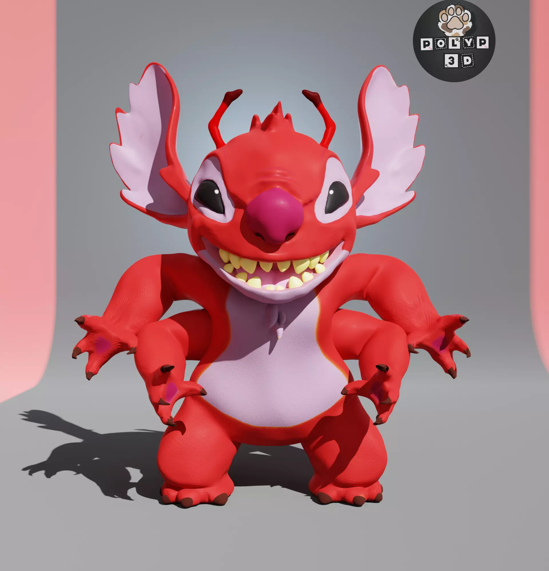 LEROY - Experiment 629 - Lilo y stich figure 3D print model_0