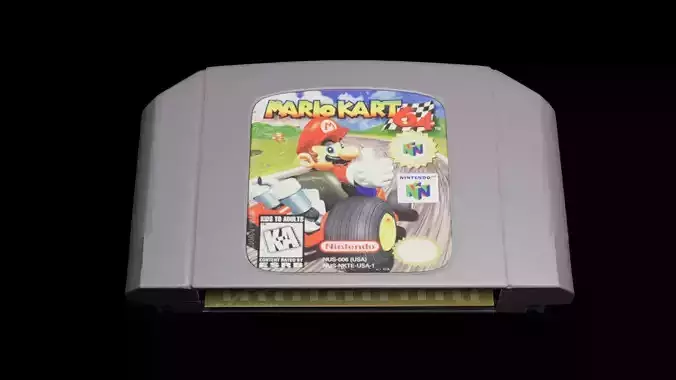 3D Nintendo 64 Game Pak Cartridge