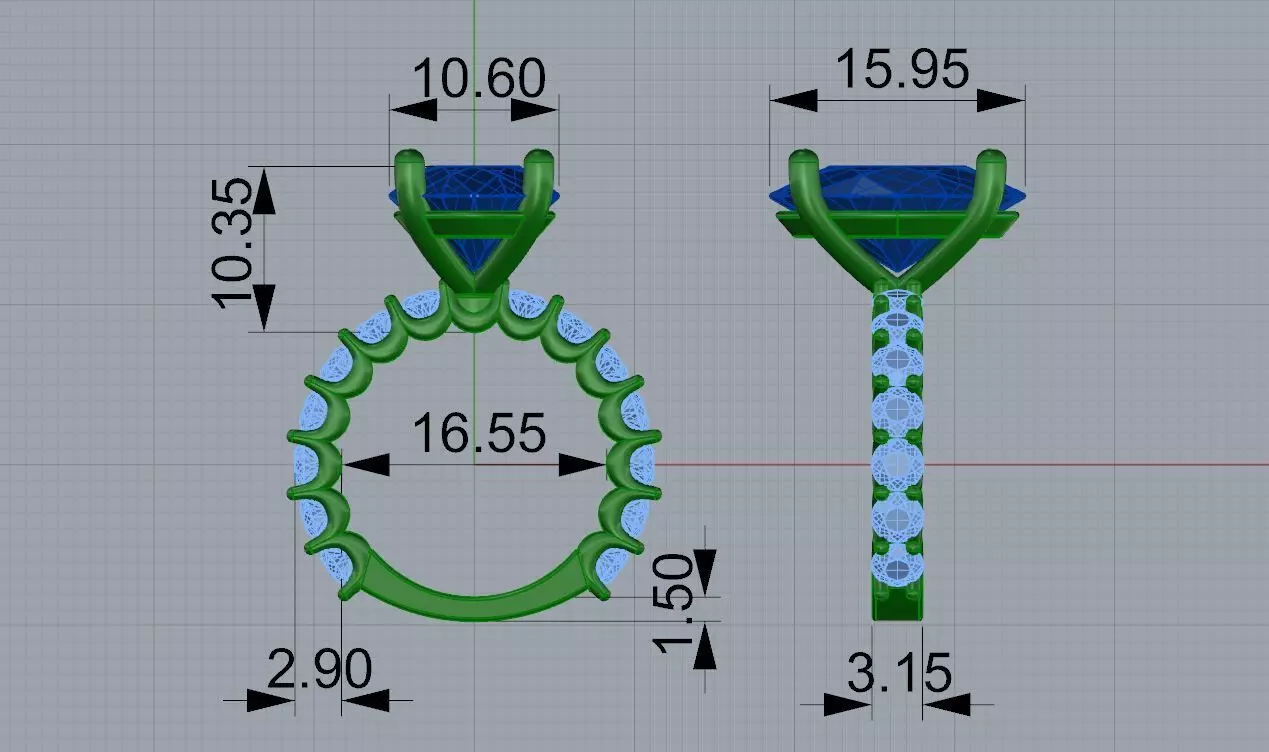 Gold N1555 3D print model_7