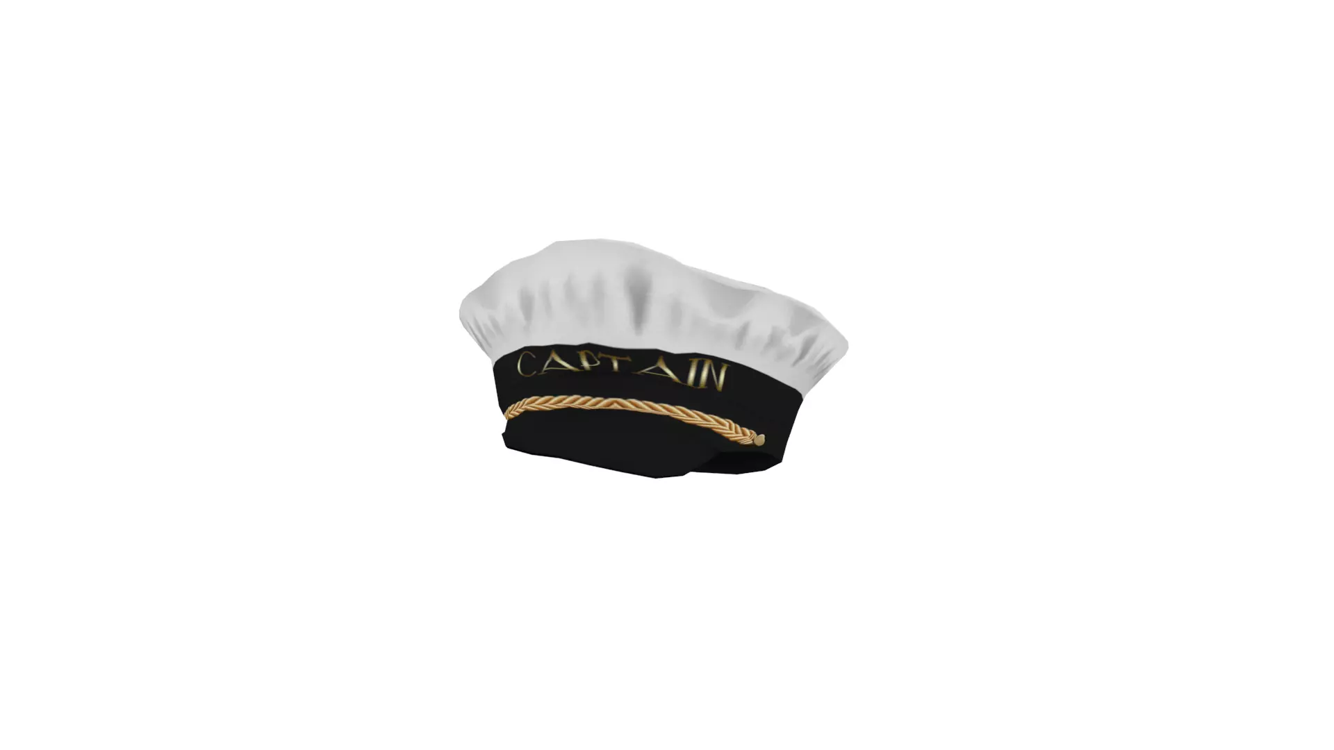 Captain Hat  Low-poly 3D model_3