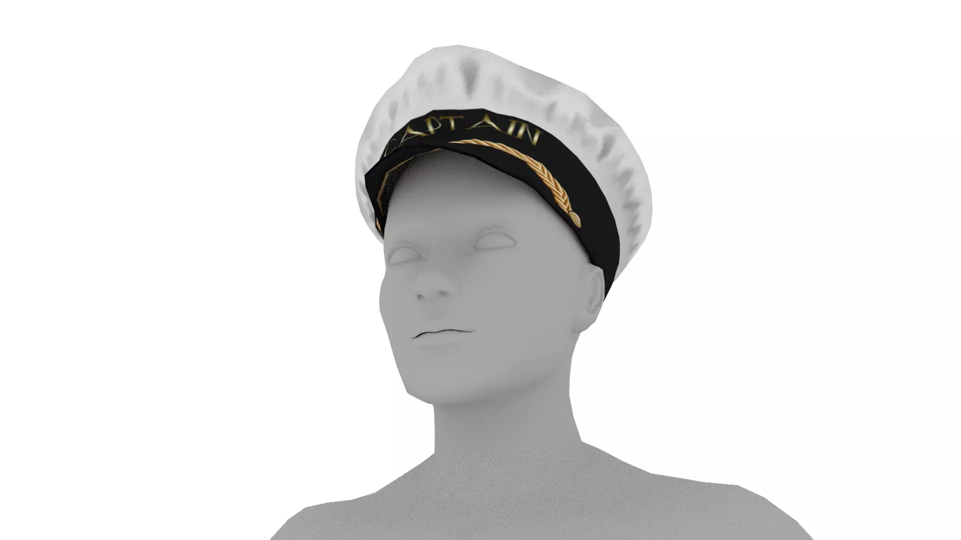 Captain Hat  Low-poly 3D model_9