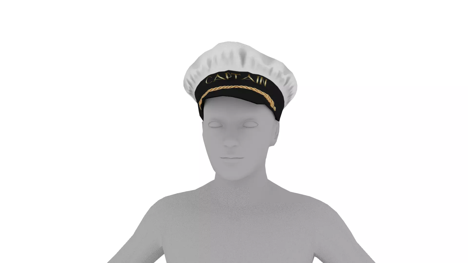 Captain Hat  Low-poly 3D model_5