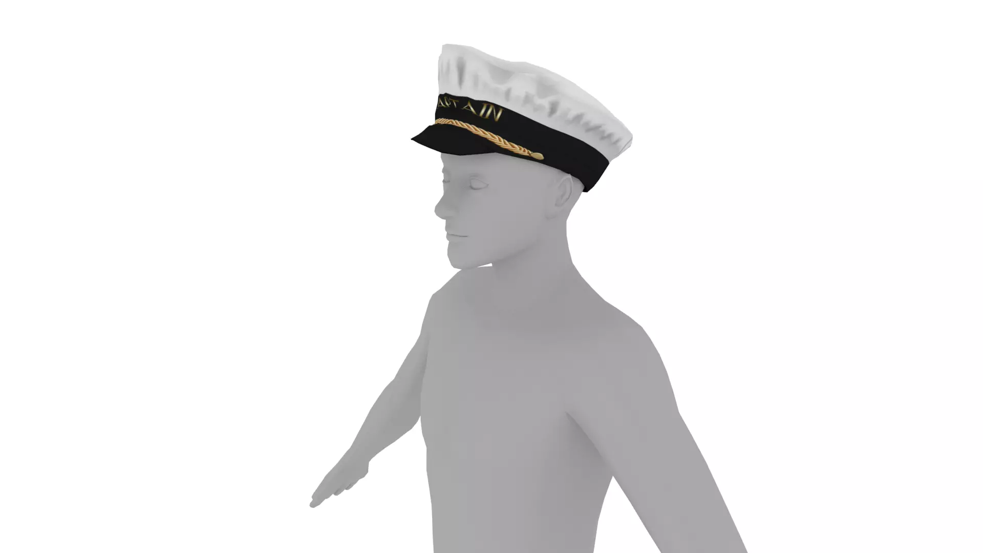 Captain Hat  Low-poly 3D model_7