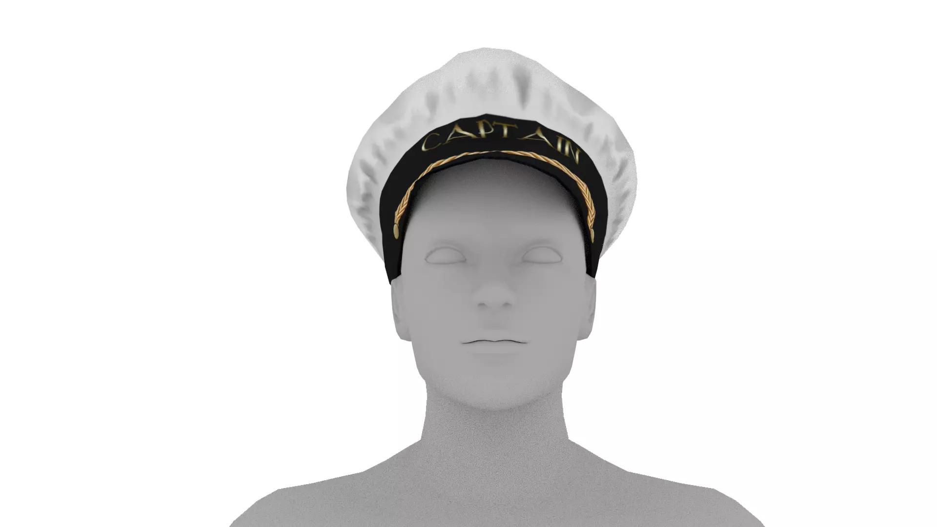 Captain Hat  Low-poly 3D model_8
