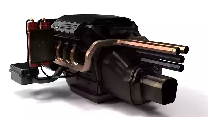 Truck Engine 3D Model