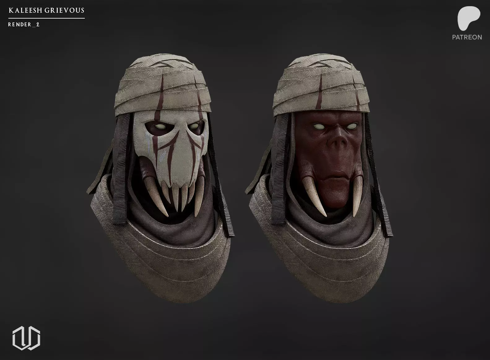 Kaleesh Grievous Action Figure Kit 3D print model_1