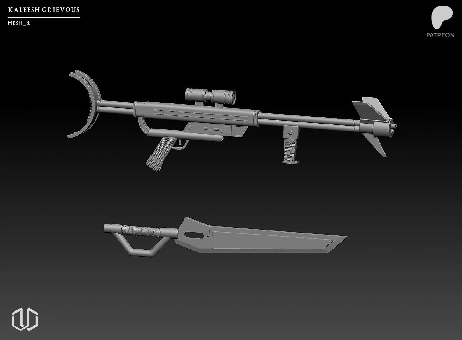 Kaleesh Grievous Action Figure Kit 3D print model_3