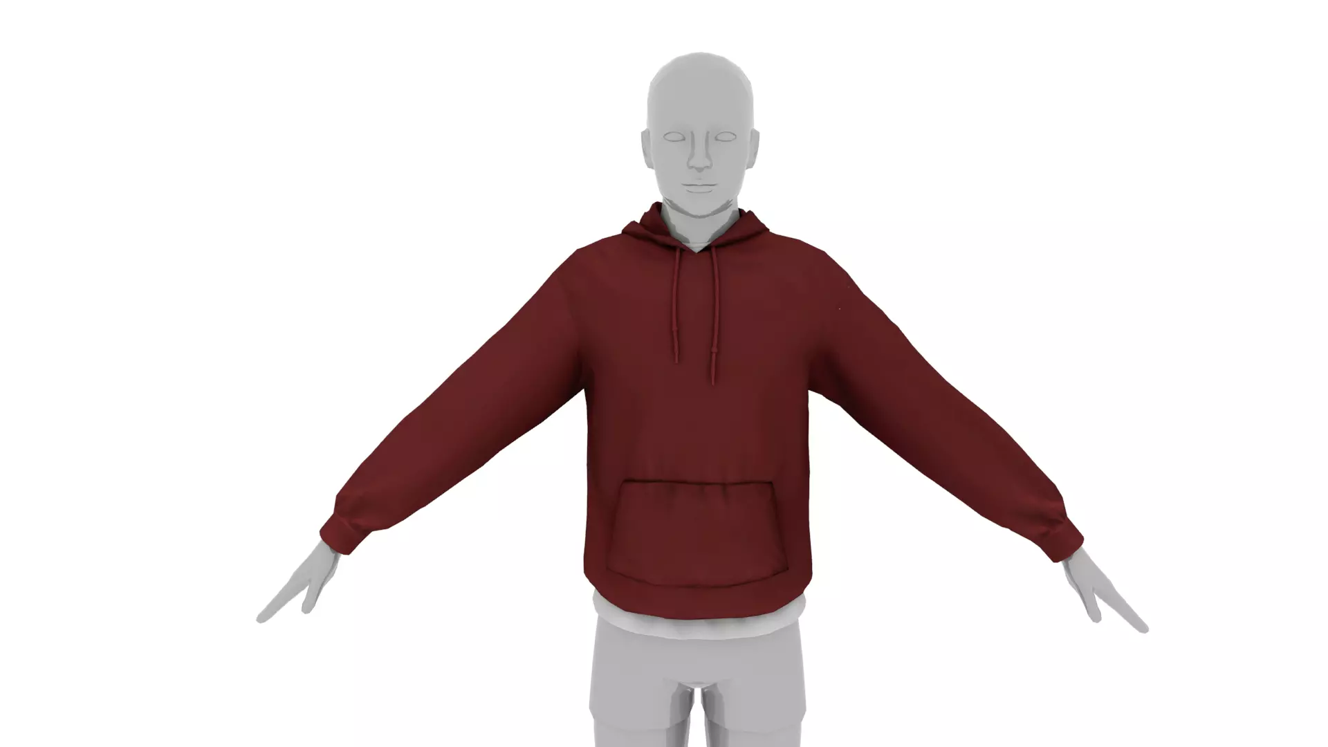 Hoodie Low-poly 3D model_6