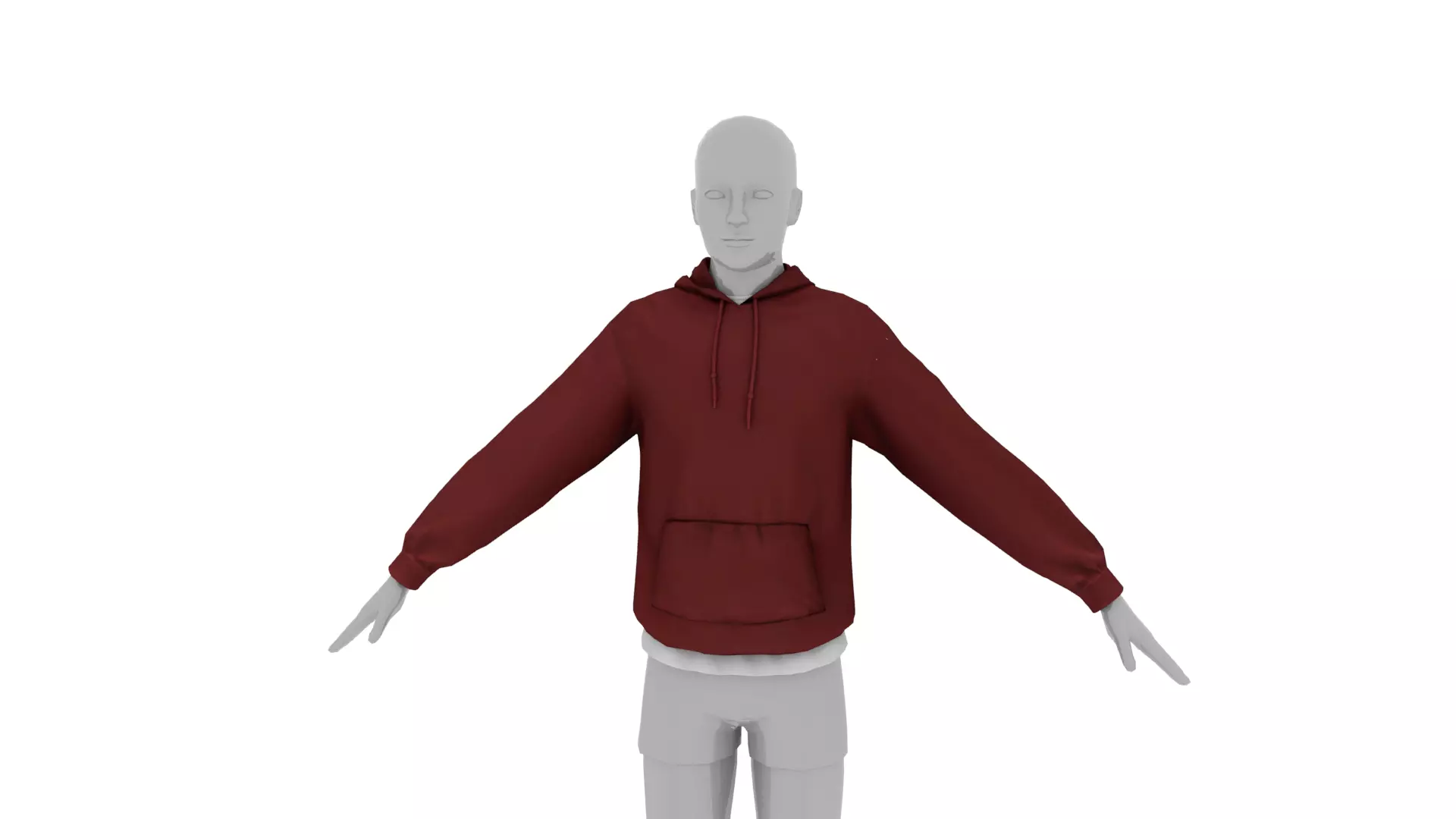 Hoodie Low-poly 3D model_8