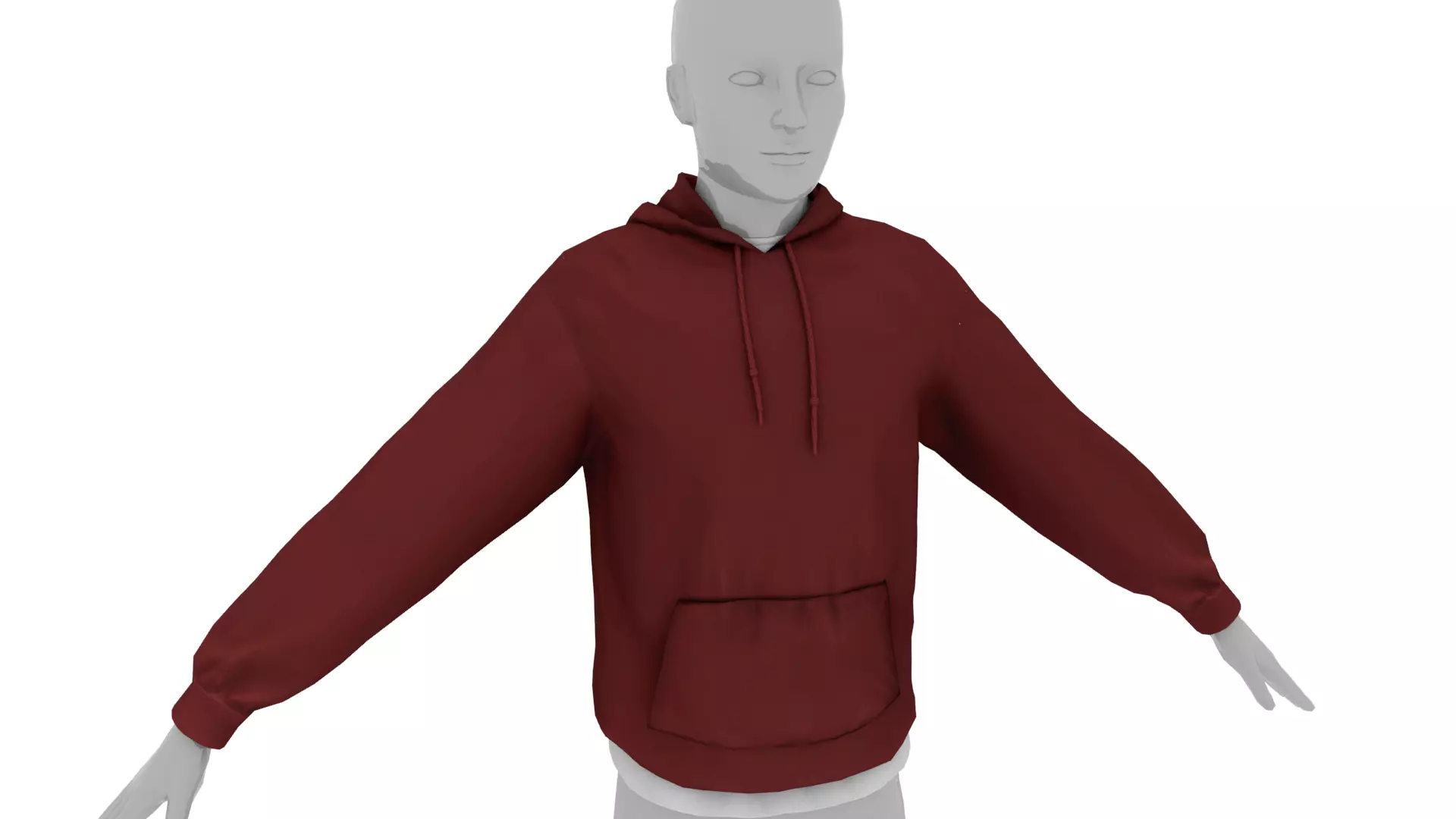 Hoodie Low-poly 3D model_7