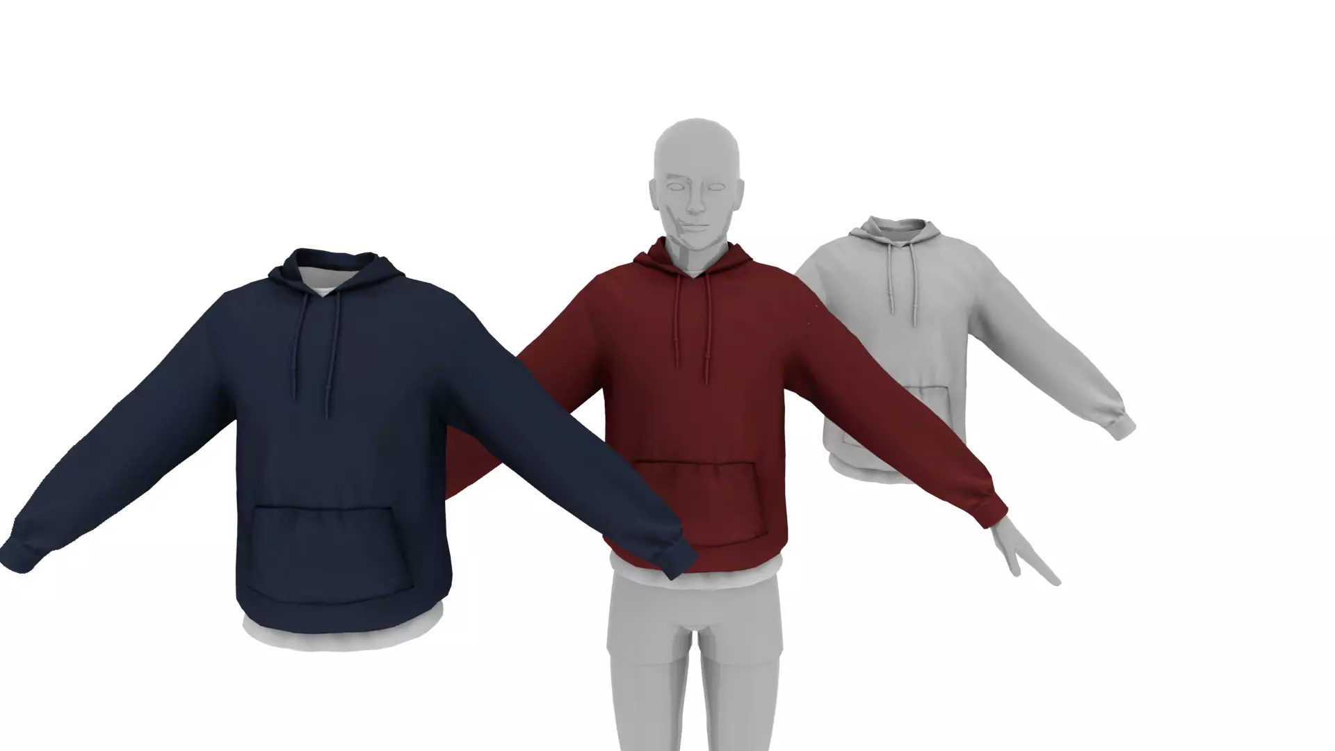 Hoodie Low-poly 3D model_0