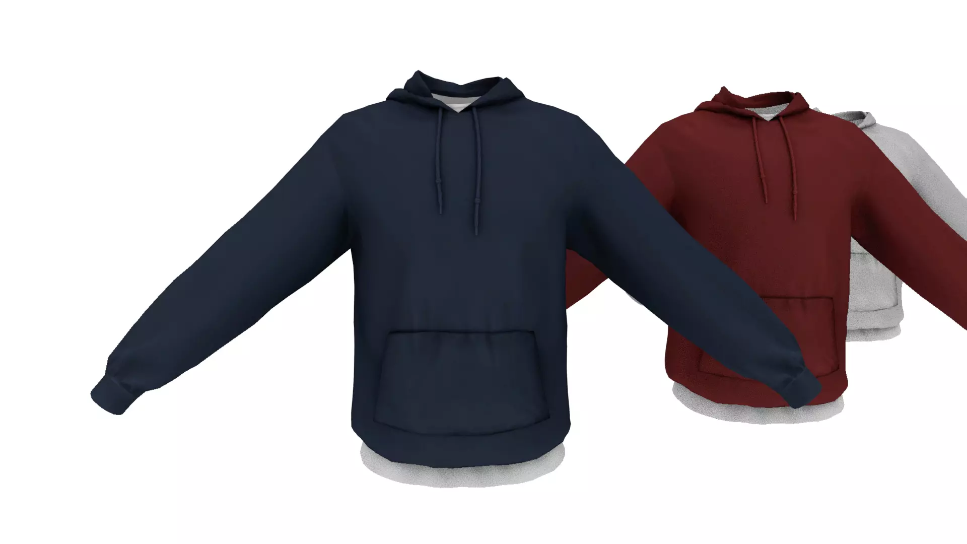 Hoodie Low-poly 3D model_2
