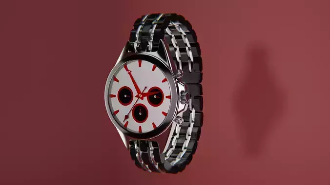 Customizable 3D Wristwatch Model for  Product Visualization