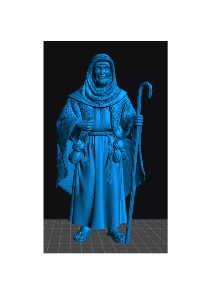 Elderly Arab shepherd 3D print model