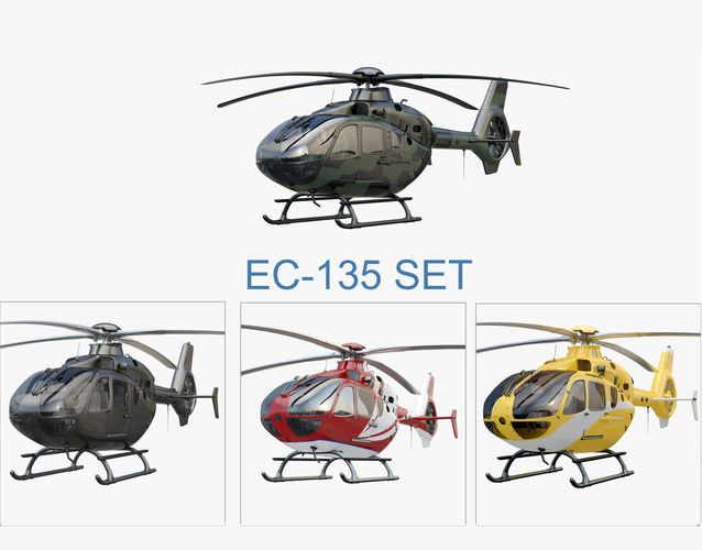 Eurocopter Set 3D model