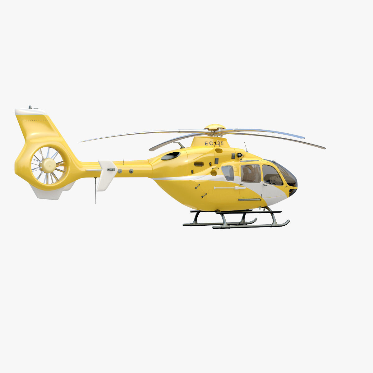 Eurocopter EC 135 Yellow 3D model_28