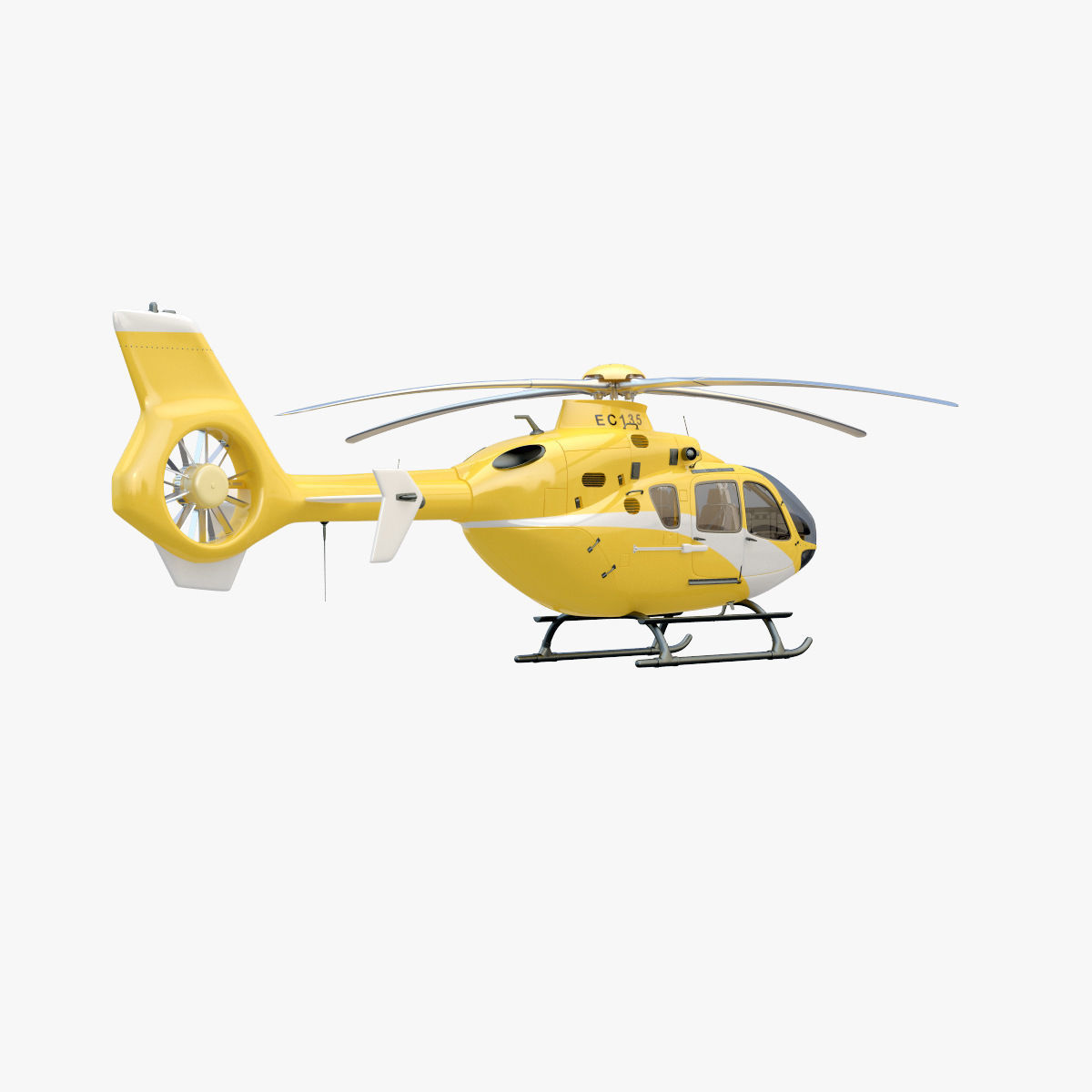 Eurocopter EC 135 Yellow 3D model_9