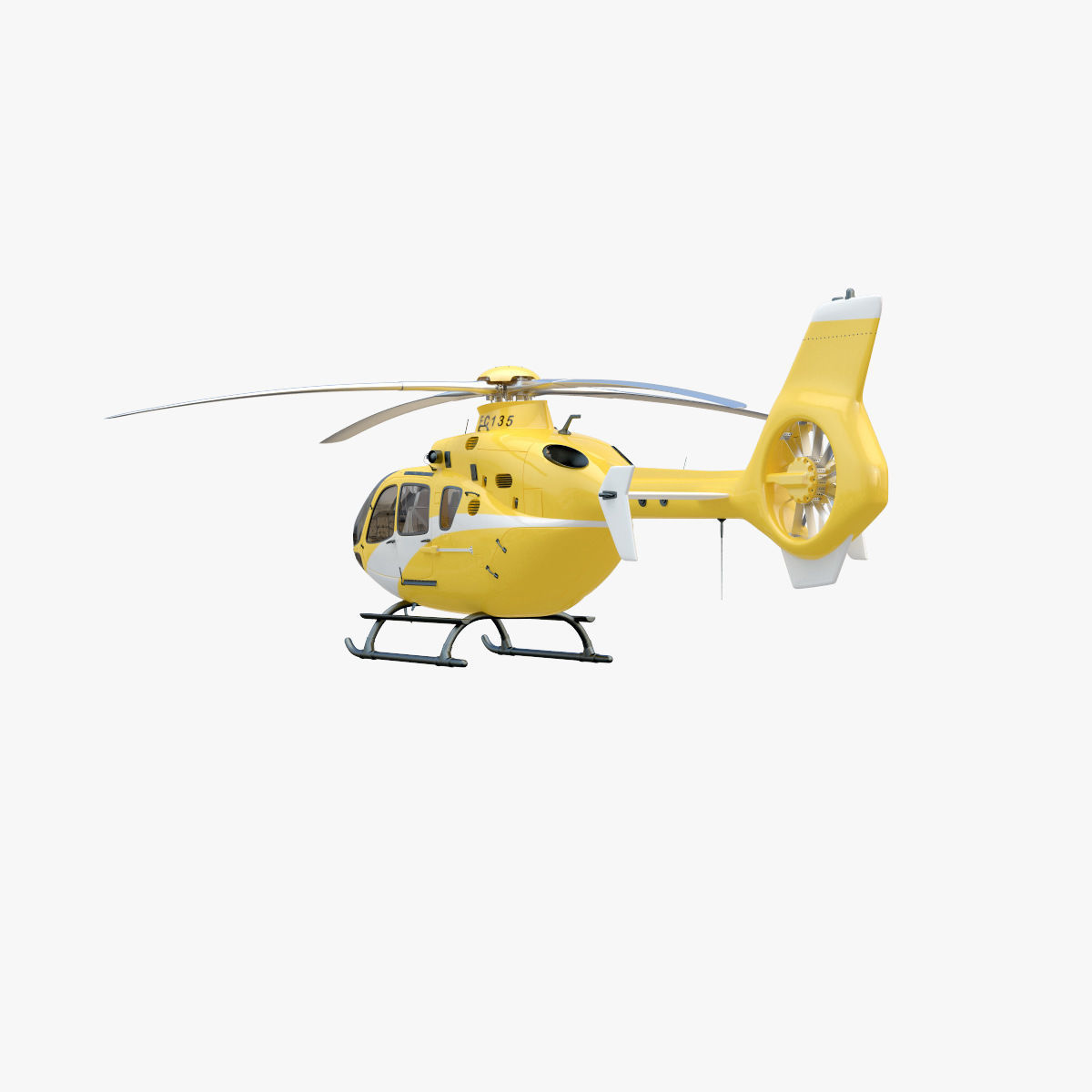 Eurocopter EC 135 Yellow 3D model_6