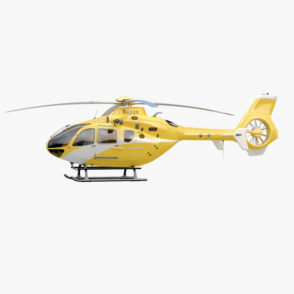 Eurocopter EC 135 Yellow 3D model_29