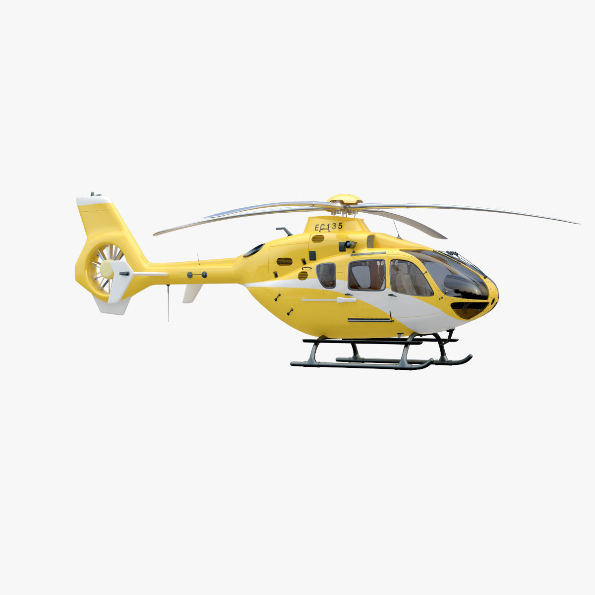 Eurocopter EC 135 Yellow 3D model_11