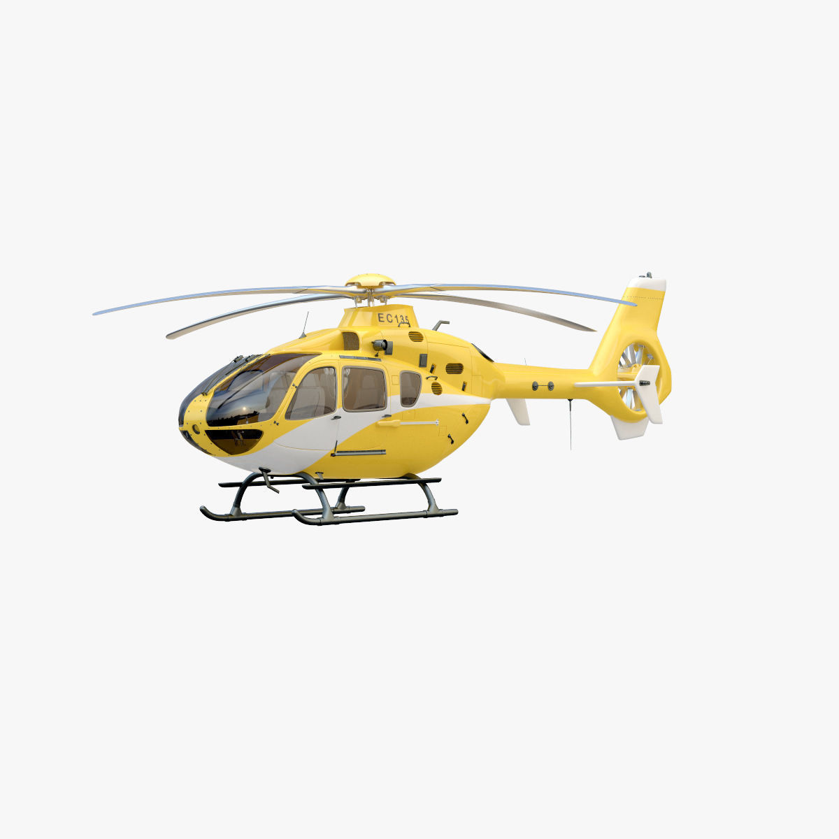 Eurocopter EC 135 Yellow 3D model_7