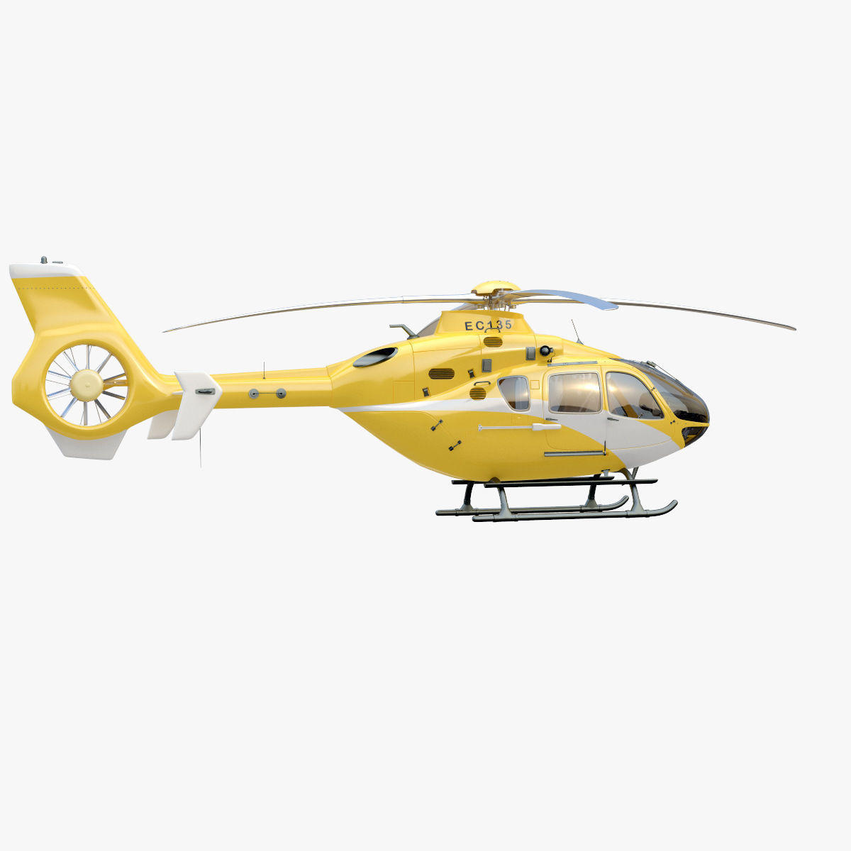 Eurocopter EC 135 Yellow 3D model_21
