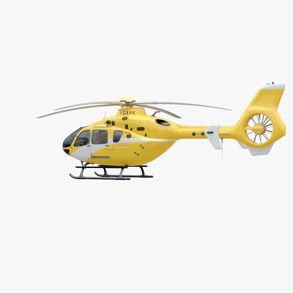 Eurocopter EC 135 Yellow 3D model_17