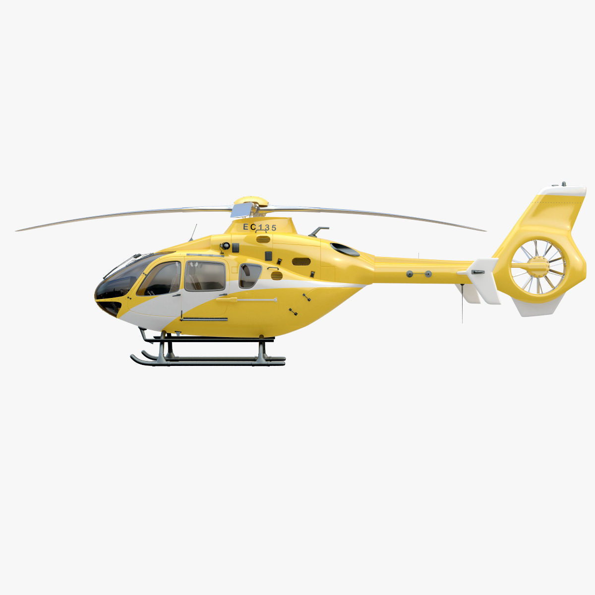 Eurocopter EC 135 Yellow 3D model_24
