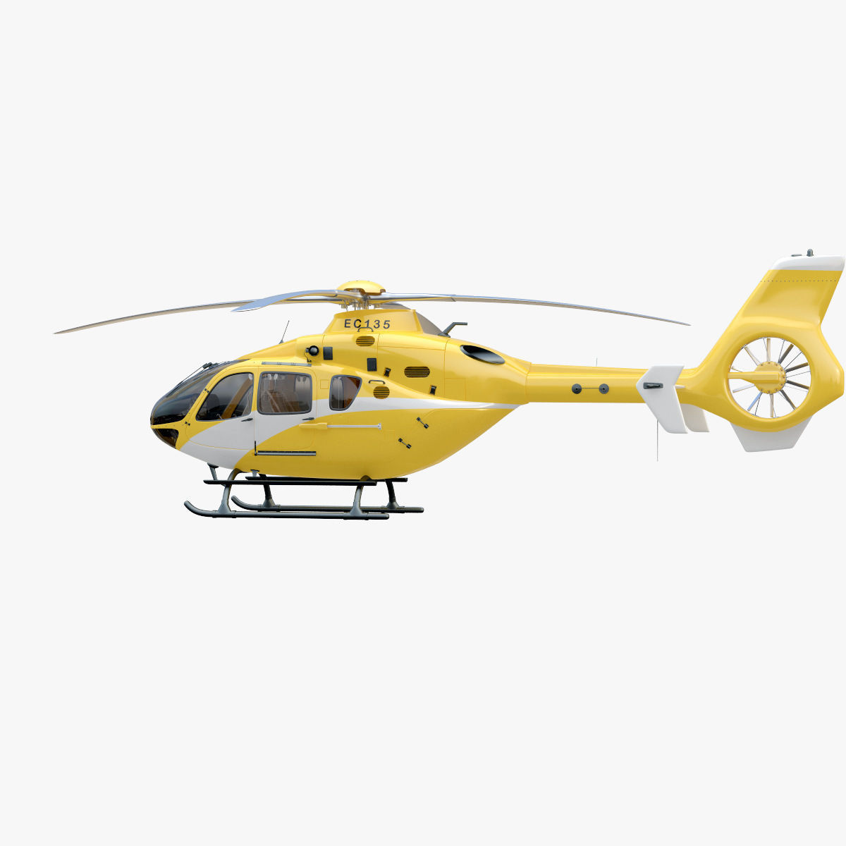 Eurocopter EC 135 Yellow 3D model_14