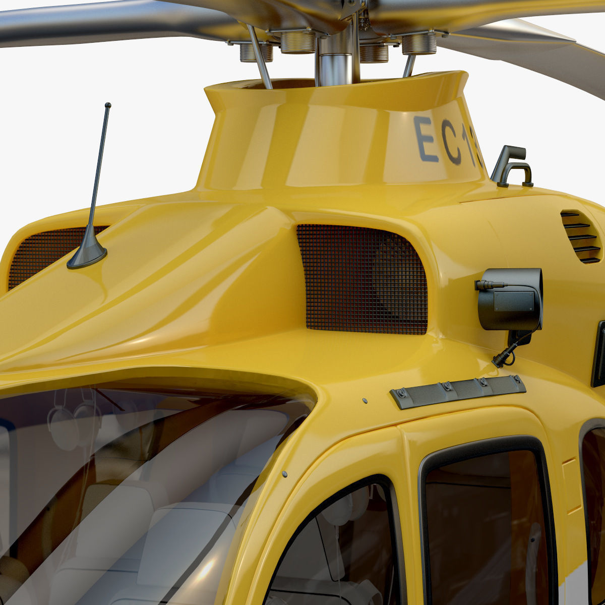Eurocopter EC 135 Yellow 3D model_1