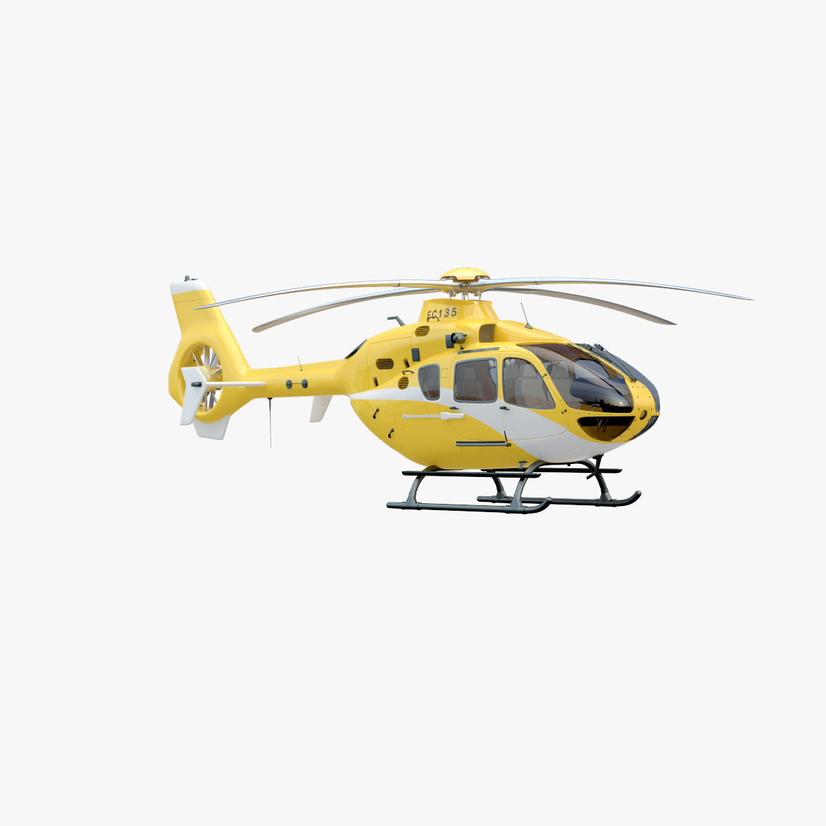 Eurocopter EC 135 Yellow 3D model_22