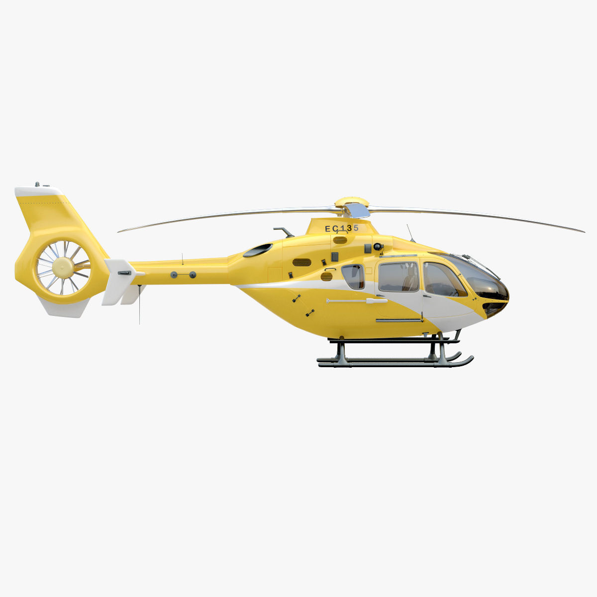 Eurocopter EC 135 Yellow 3D model_13