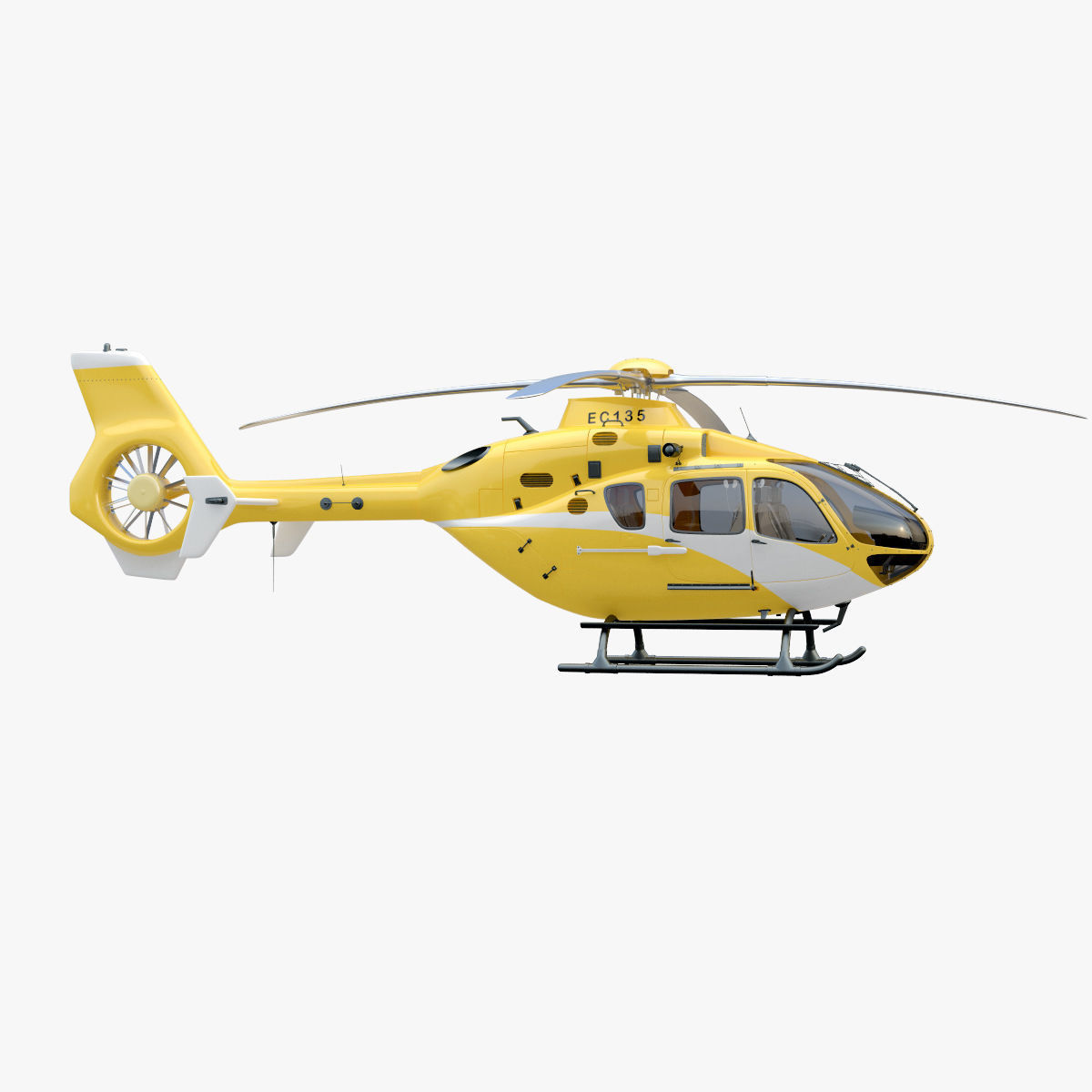 Eurocopter EC 135 Yellow 3D model_15