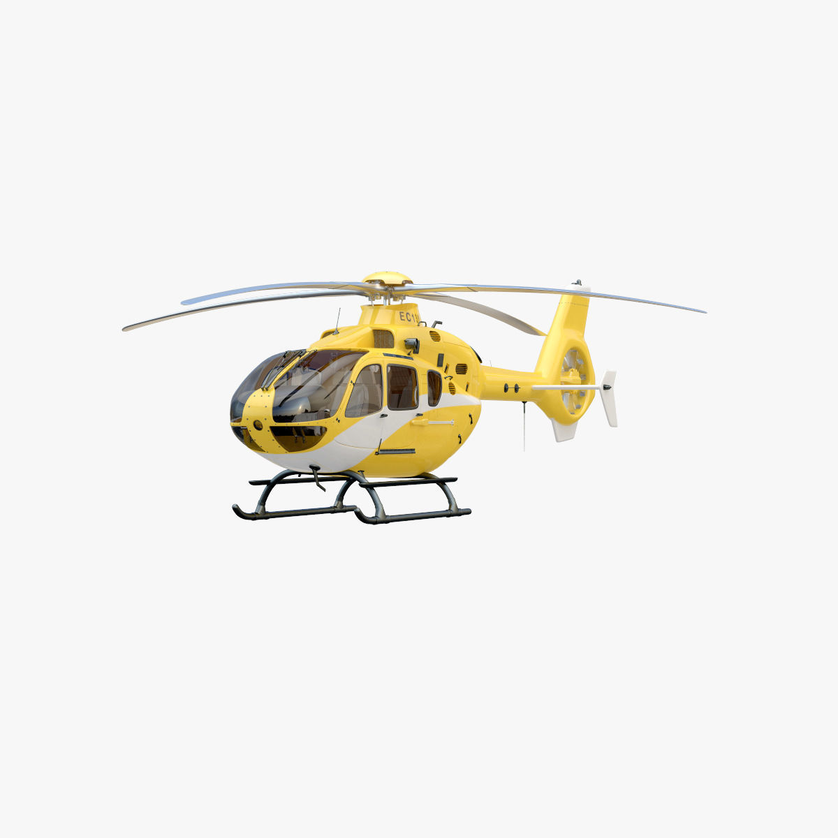 Eurocopter EC 135 Yellow 3D model_16