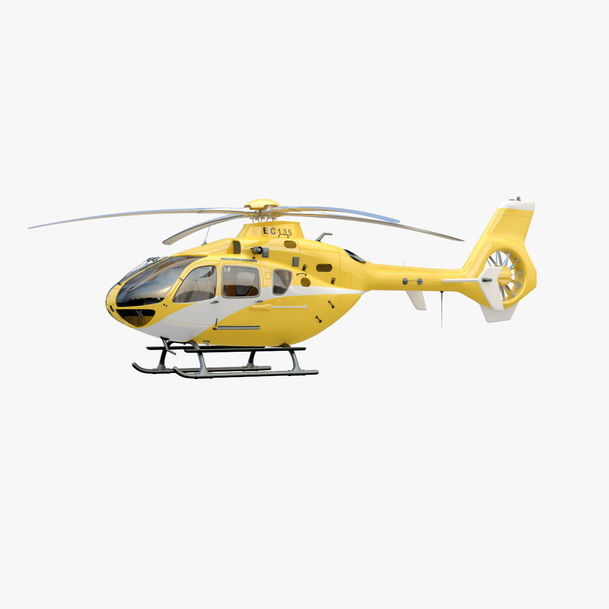 Eurocopter EC 135 Yellow 3D model_12