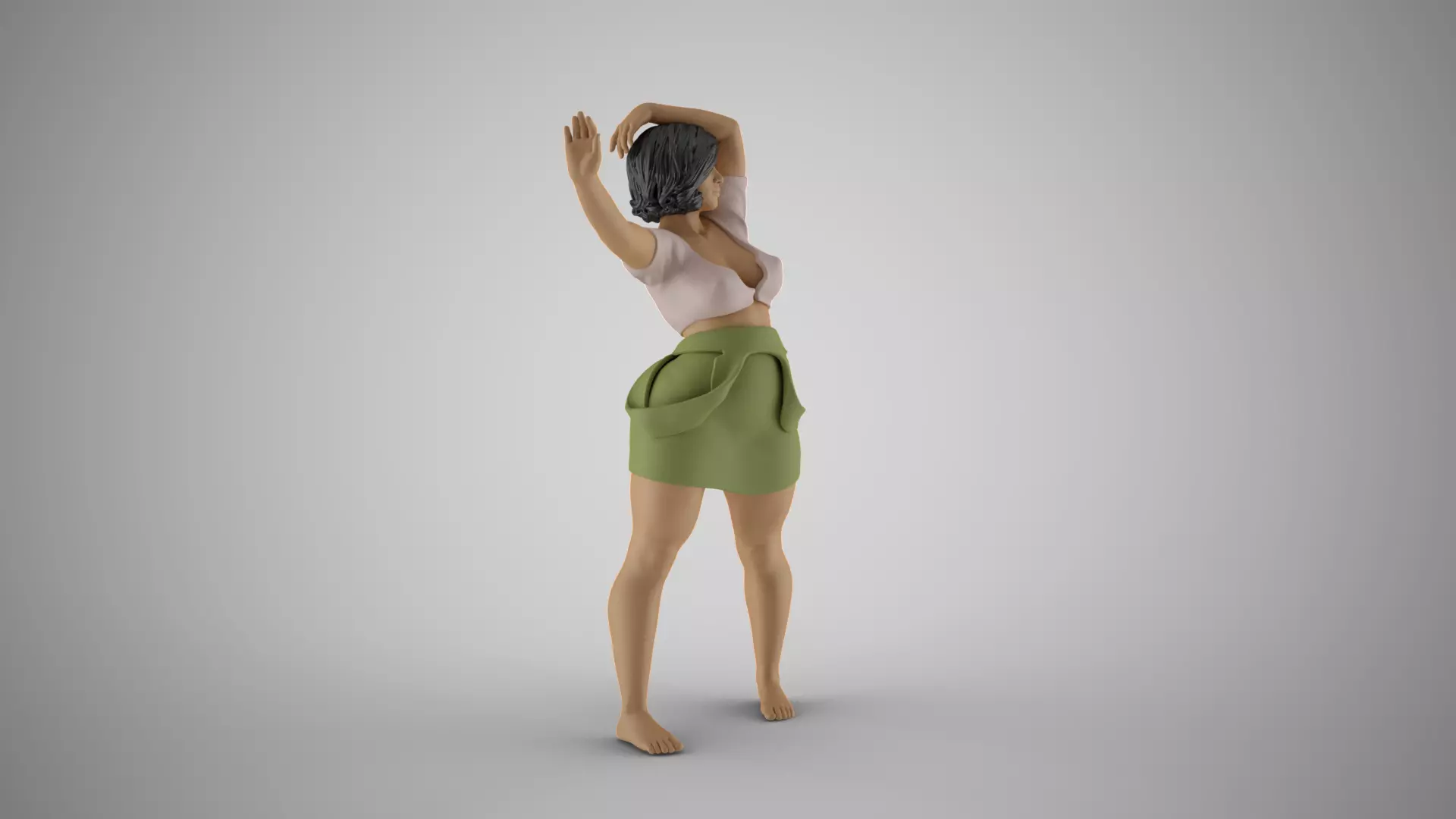 Female Bow Legged Posture 3D print model_4