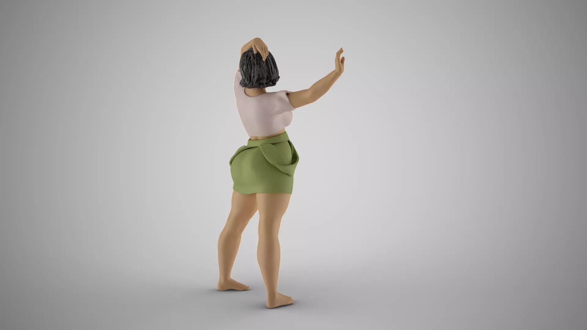 Female Bow Legged Posture 3D print model_6
