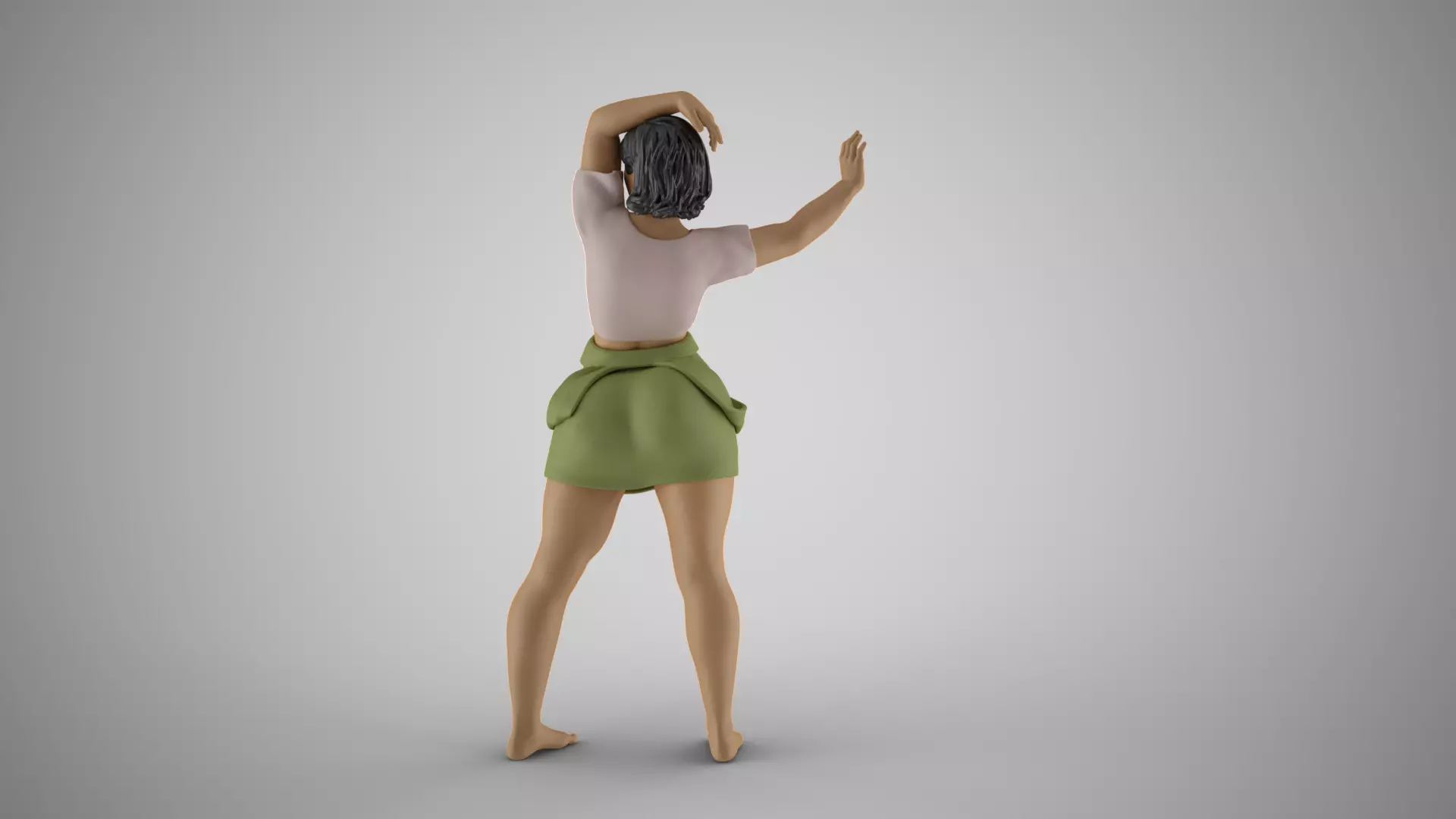 Female Bow Legged Posture 3D print model_7