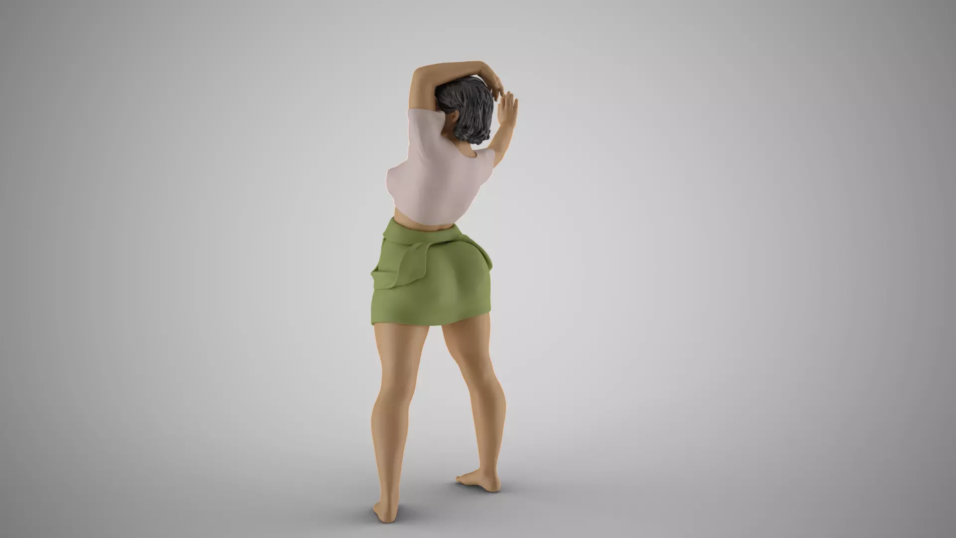 Female Bow Legged Posture 3D print model_8