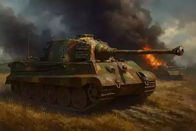 Tiger II  German WW2 Heavy Tank STL 3D Model for 3D Printing