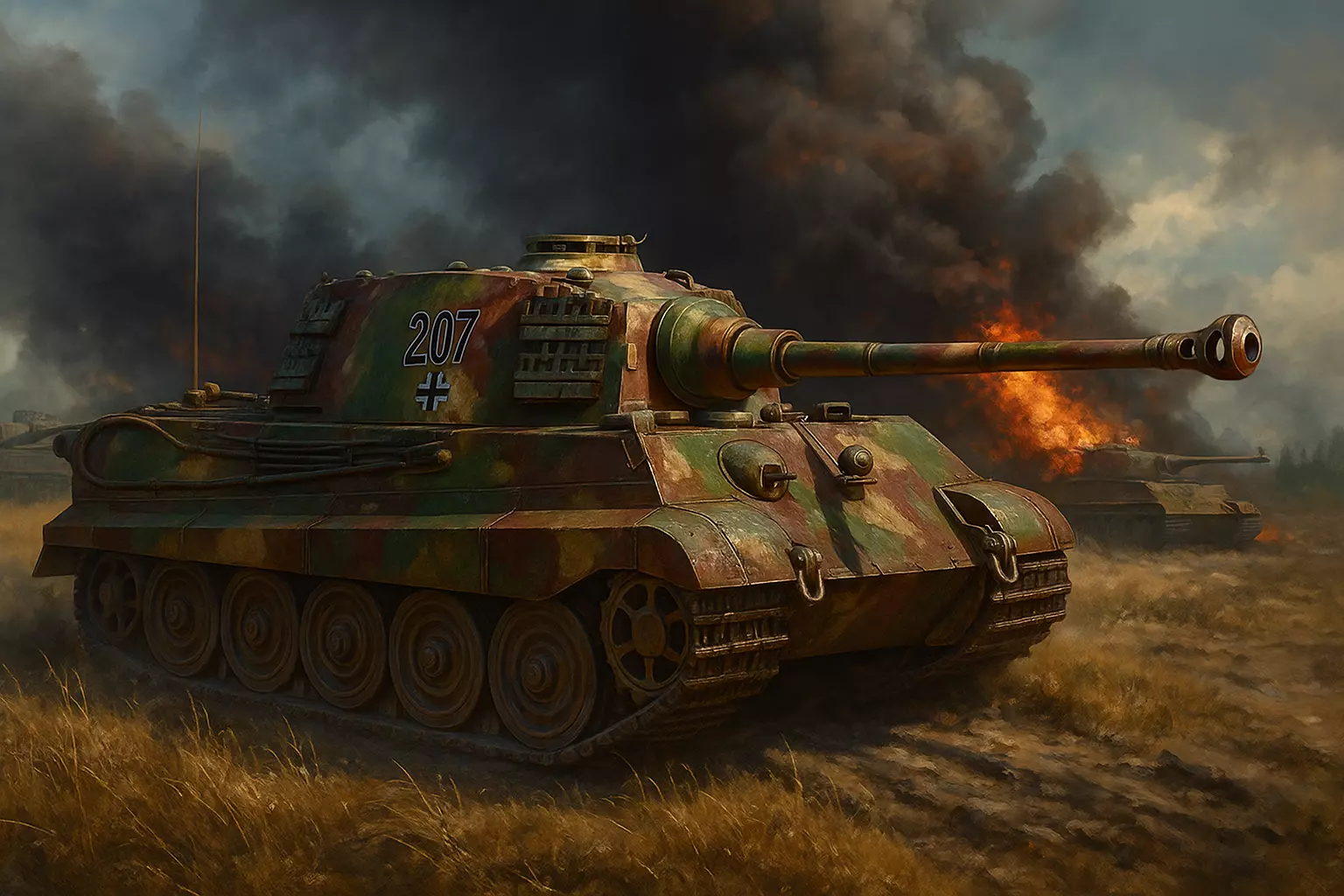 Tiger II German WW2 Heavy Tank STL 3D Model for 3D Printing 3D print model_0