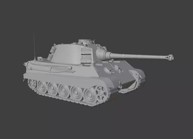 Tiger II German WW2 Heavy Tank STL 3D Model for 3D Printing 3D print model_1