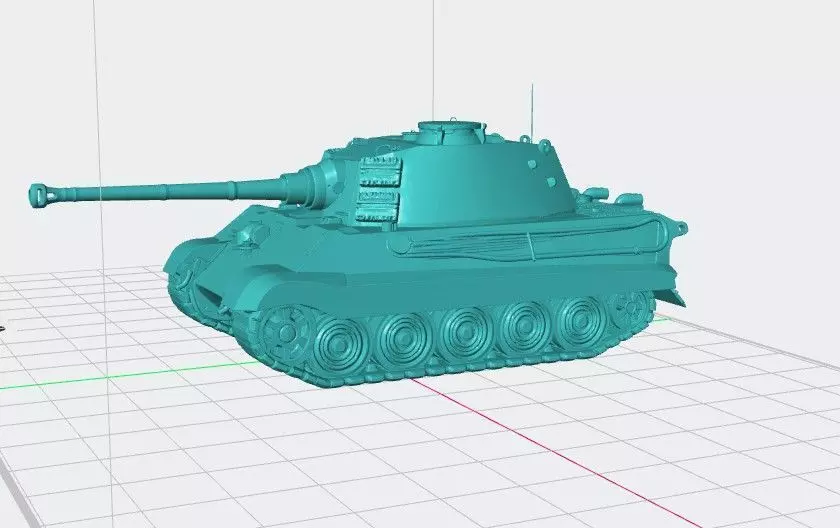 Tiger II German WW2 Heavy Tank STL 3D Model for 3D Printing 3D print model_3