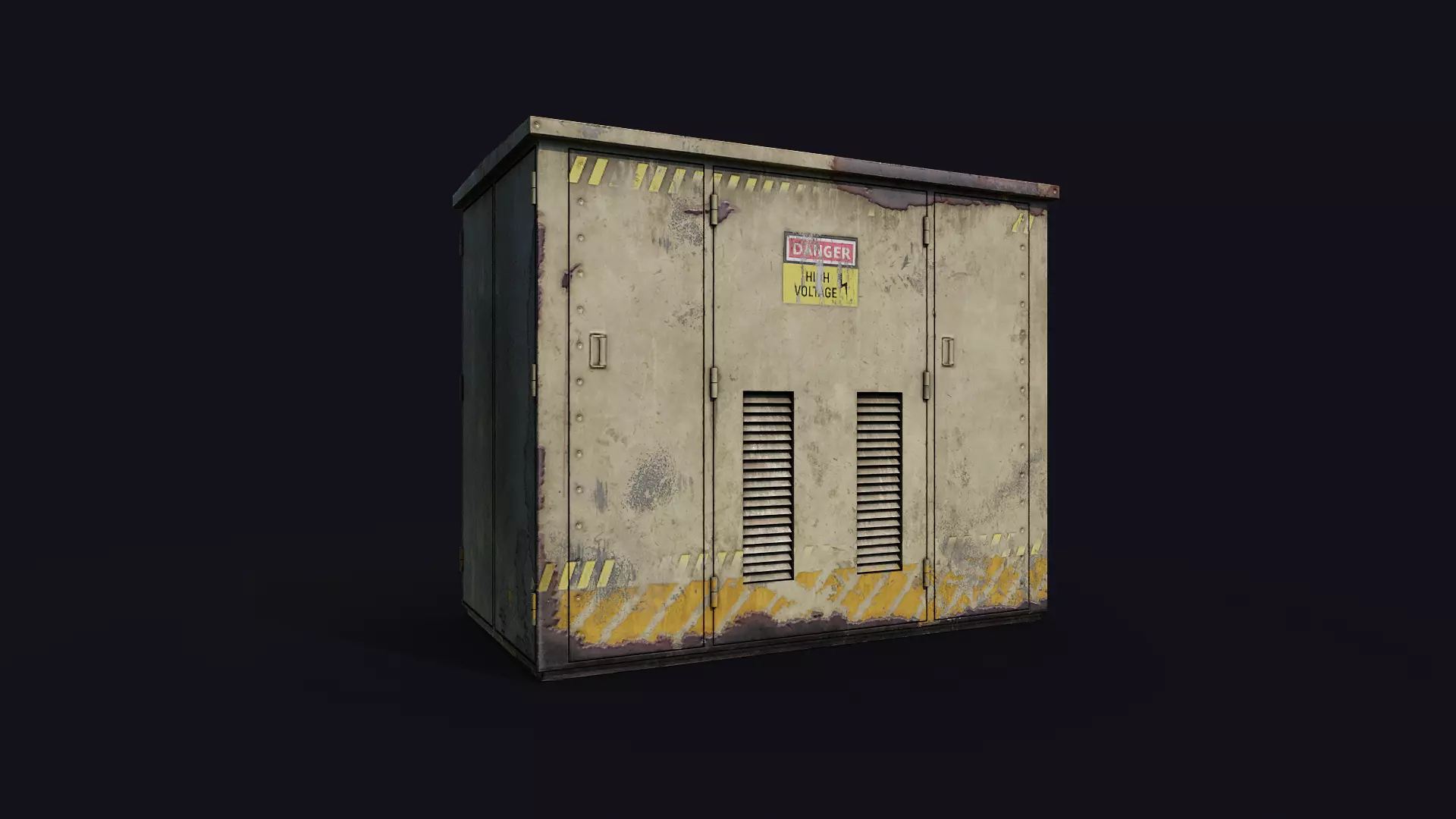 Electrical Boxes Low-poly 3D model_2
