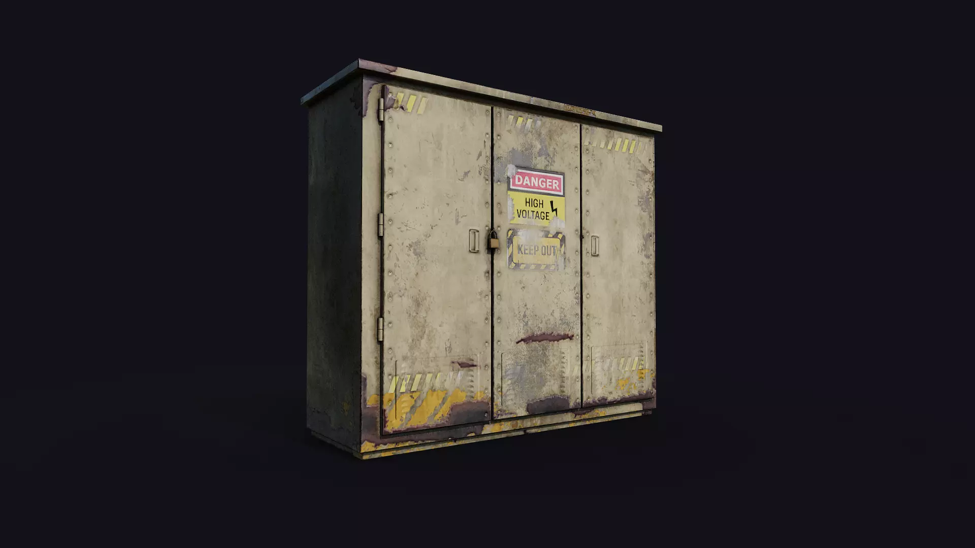 Electrical Boxes Low-poly 3D model_3