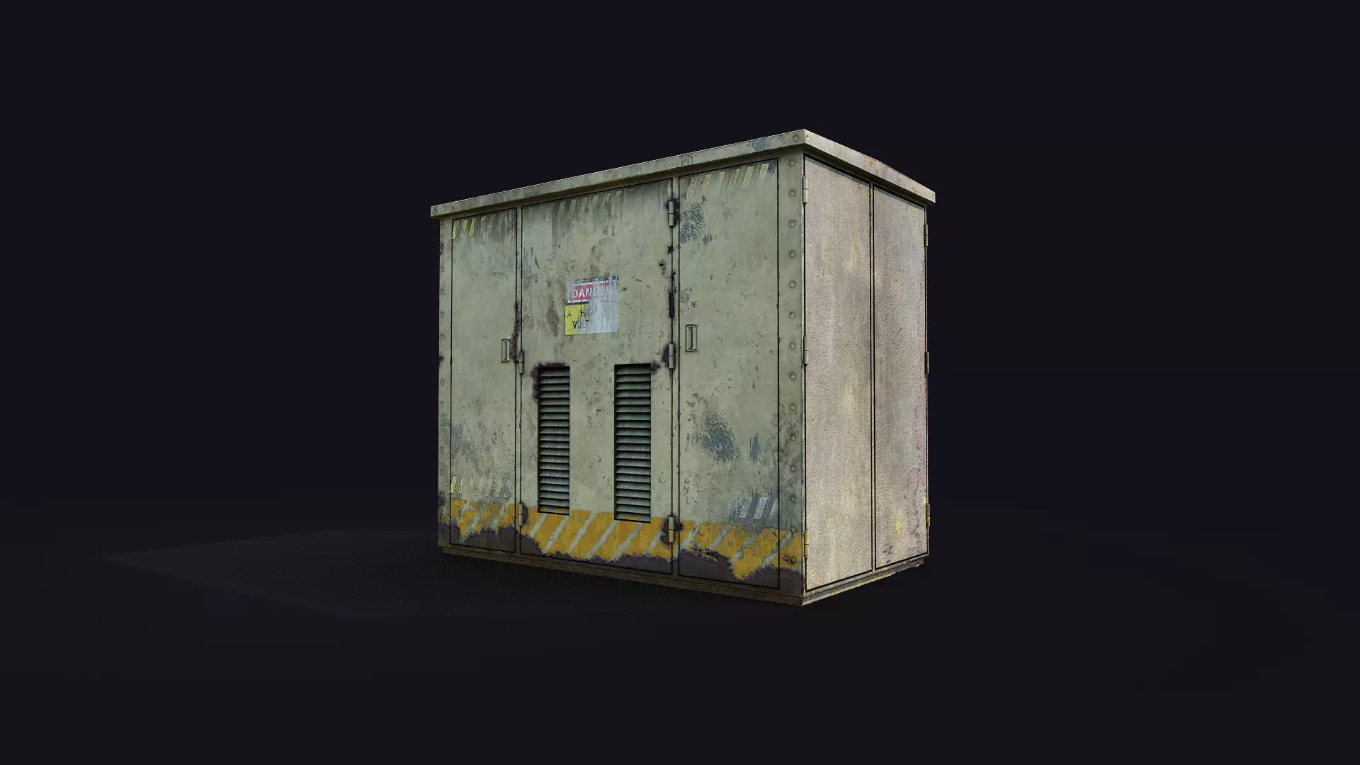 Electrical Boxes Low-poly 3D model_5