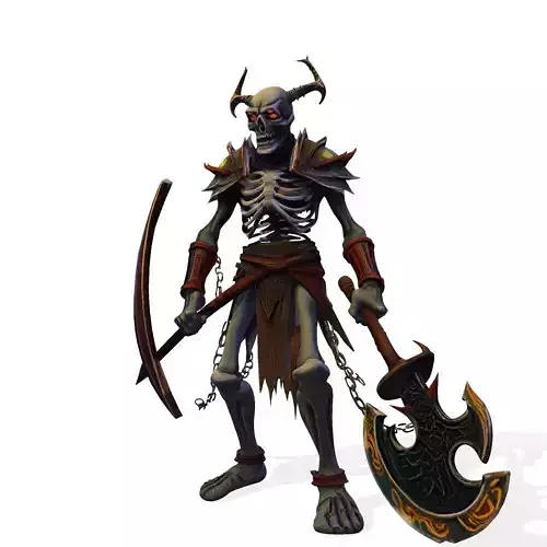 Fantasy Undead Fighter for 3D Printing